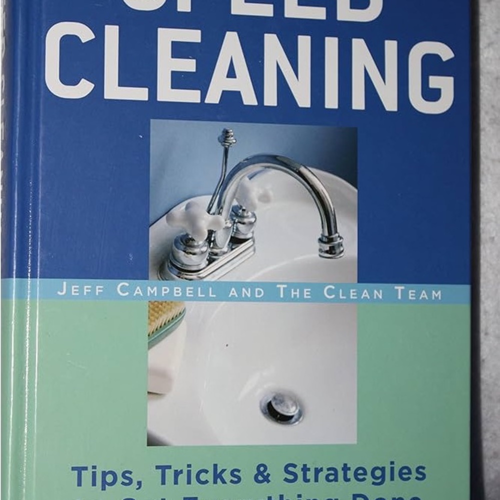 Source Unknown Blue and Green Speed Cleaning Book